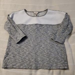 LOFT gray and white sweat shirt. Size medium.